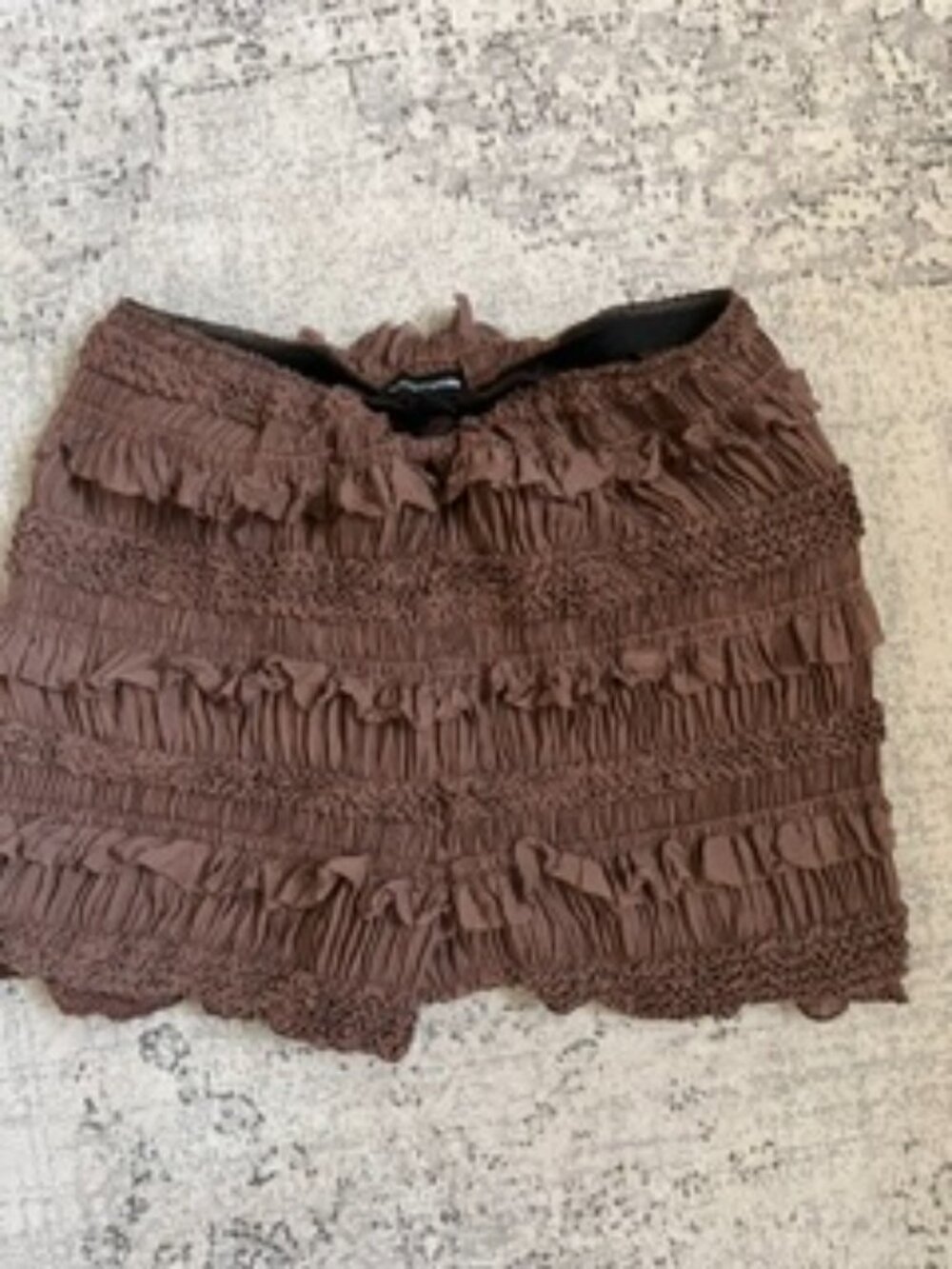 🧡3/15 Pretty Little Thing Chiffon Ruffle Shorts /Bloomers Women's 8